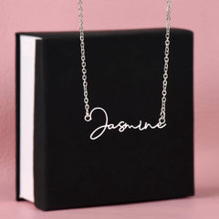 Signature Name Necklace w/ Wife Message Card