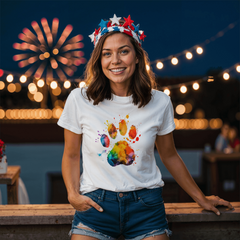Geometric Dog Paw Print t-shirt
