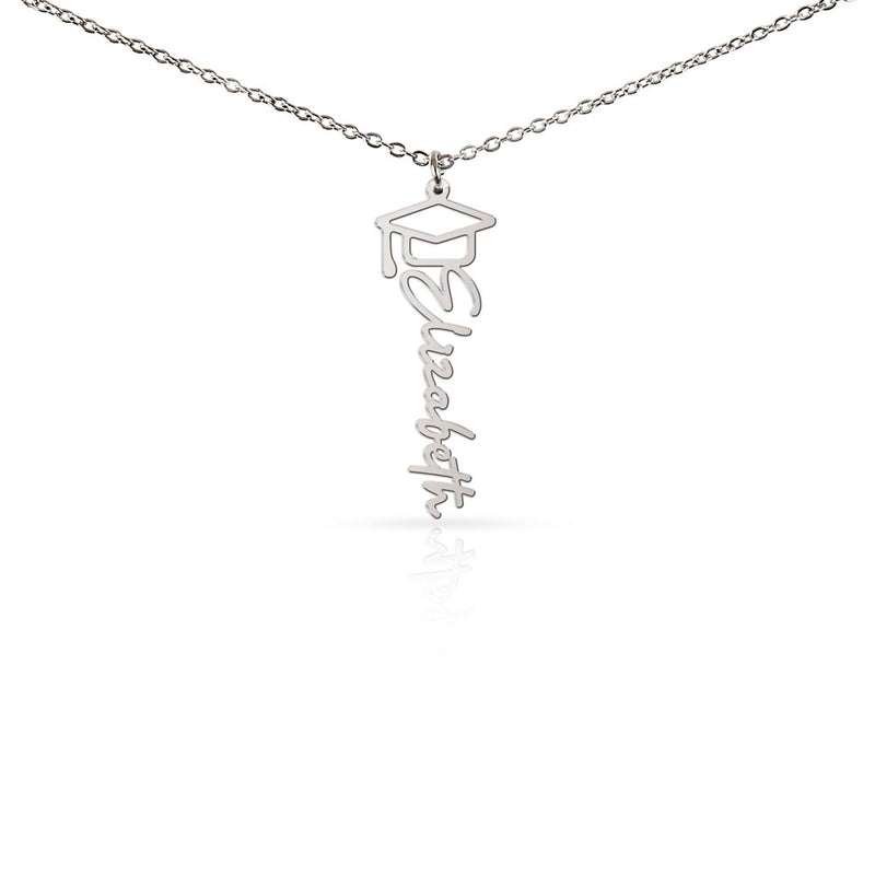 Graduation Cap Name Necklace