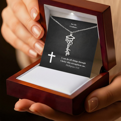 Graduation Cap Name Necklace w Message Card2