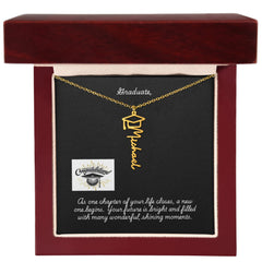 Graduation Cap Name Necklace w Message Card3