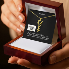 Graduation Cap Name Necklace w Message Card3